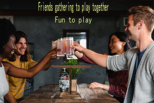 Wooden Ring Toss Game - Classic 2-Peg Tossing Set | Handmade Halloween Games & Thanksgiving Entertainment for Adults, White Elephant Gift Exchange, Portable Family Fun for Backyards & Parties