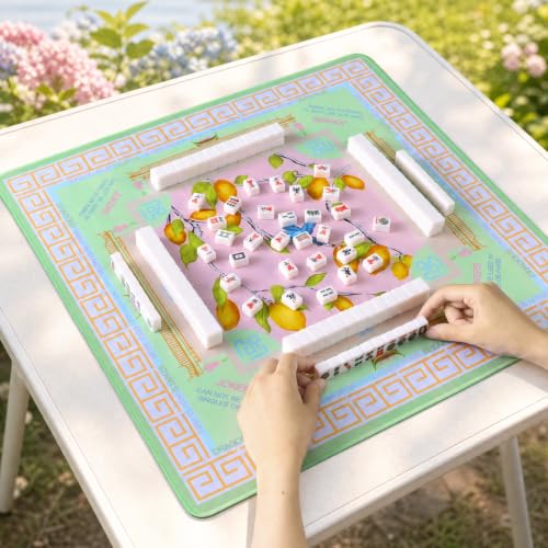 Jongyance Mini American Learning Mahjong Mat (21”x21”,Light Green), Mahjong Table Mat for Travel, Mah-jongg - color: Mini-light Green