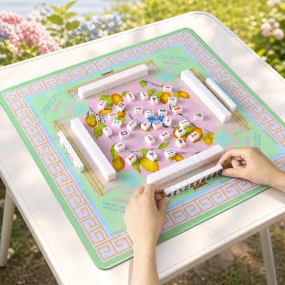 Jongyance Mini American Learning Mahjong Mat (21”x21”,Light Green), Mahjong Table Mat for Travel, Mah-jongg - color: Mini-light Green