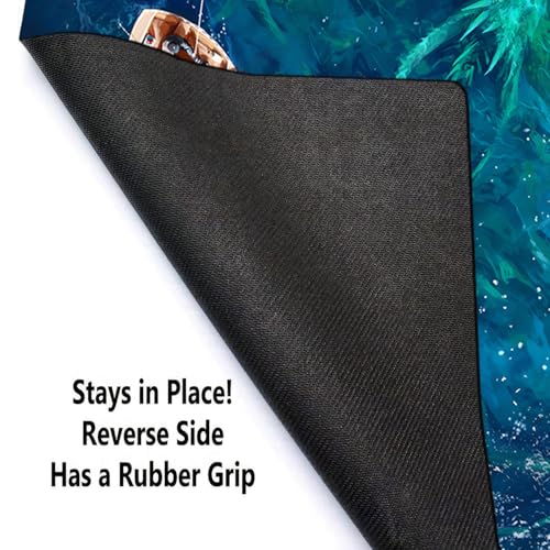 MTG Playmat, 24 x 14 Inches TCG Card Mat, Smooth Rubber Surface, Board Game Mats for MTG DTCG CCG RPG Trading Card - color: Sea Dragon