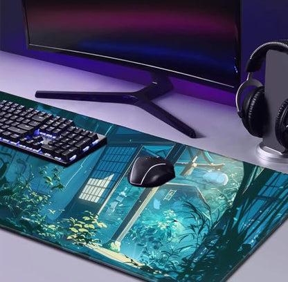 Tropical Plants XL Extended Gaming Keyboard Pad Computer Non Slip Mouse Pad | Large Extended Mouse Pad; Full Desk Coverage; Waterproof Coating; Stable Anti-Slide Base For Gaming, Office, Study Daily Use - color: Tropical Plants