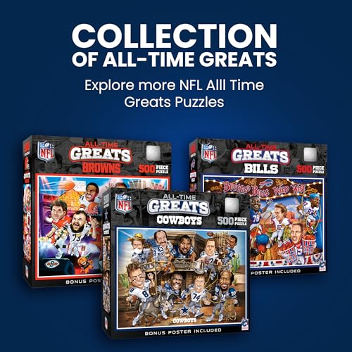 MasterPieces 500 Piece Sports Jigsaw Puzzle for Adults - NFL Dallas Cowboys All-Time Greats - 15x21 - style: Dallas Cowboys
