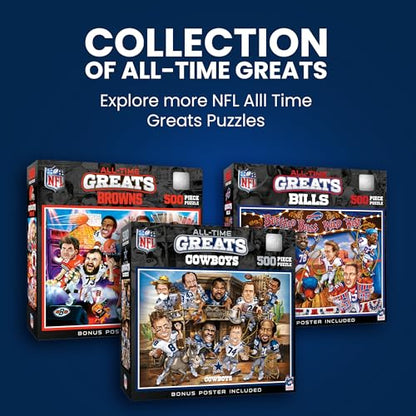 MasterPieces 500 Piece Sports Jigsaw Puzzle for Adults - NFL Dallas Cowboys All-Time Greats - 15x21 - style: Dallas Cowboys