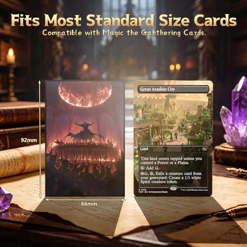 MTG Card Sleeves -Raucous Theater- Surveil Lands - Ultra Clear Front & Matte Finish Back, 100 Count Standard Size Matte Art Sleeve for Magic the Gathering - color: Raucous Theater