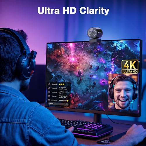 EMEET S600 4K Webcam with Tripod for Streaming, Sony 1/2.55'' Sensor | 1080P@60FPS, PDAF Autofocus, 2 Noise Reduction Mics, Built-in Privacy Cover 73° FOV, Streaming Webcam for Product/Game/Beauty - style: S600 Sony Sensor with Tripod