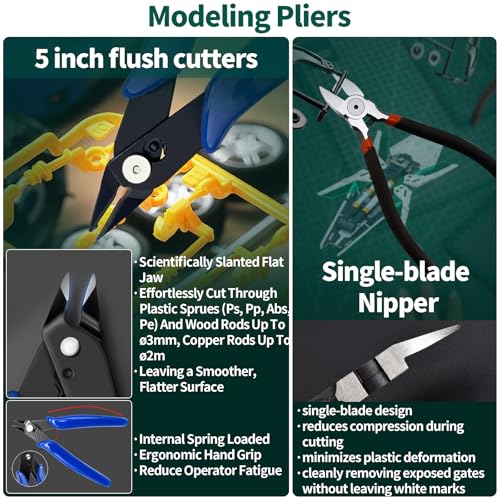 78Pcs Professional Gundam Model Tools Kit Hobby Building Tools for Buildings, Repairing and Fixing