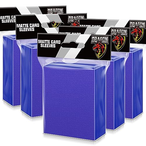 500ct MTG Card Sleeves, Matte Deck Protectors for TCG (Blue) | Matte Card Sleeves for MTG, TCG, deck building, smooth shuffling and standard trading card protection. - color: Blue, size: 500PCS