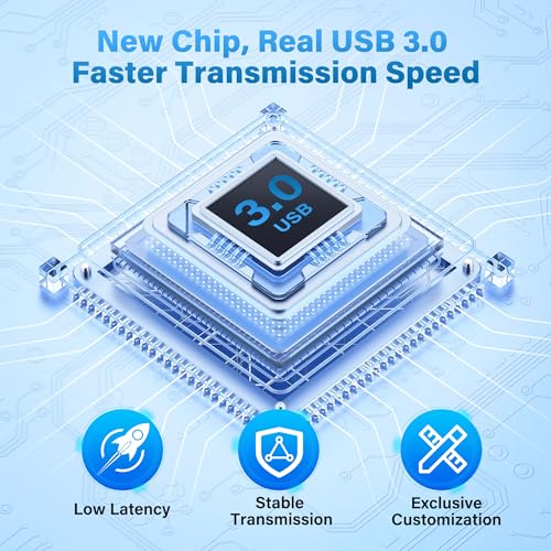 Video Capture Card for Streaming,4K HDMI to USB C Capture Card with USB A 3.0 Adapter,1080P 60FPS,Compatible with iPad Mac OS Windows, PS4/PS5, Switch2/1, Xbox, Camera, DVDs,DSLR for Broadcasting BS