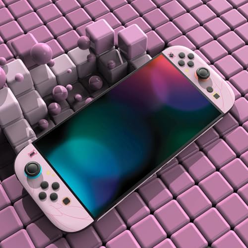 PlayVital for Nintendo Switch 2 Skin Full Set (2-Pack) - Protective Vinyl Decal Stickers for Switch 2 Console, Handle Grips & Dock | No Residue, Anti-Scratch - Magic Wings Pink - color: Magic Wings Pink