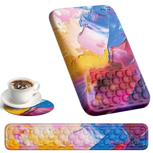 Ospelelf Ergonomic Wrist Rest for Computer Keyboard Pad, Large Arm Rest Wrist Support for Mouse, Relieve Wrist Pain, Multicolored - color: Multicolored