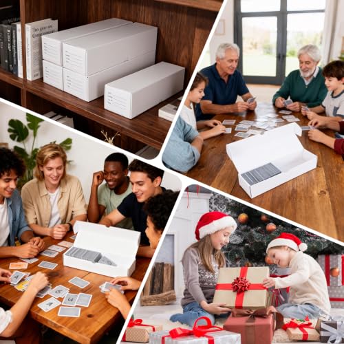 Trading Card Storage Box, 8-Pack 1100 Count Card Storage Box | White Corrugated Cardboard Boxes With Dividers, Bulk Card Storage For Baseball/TCG/MTG/Sports Cards