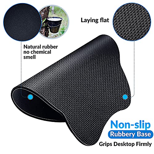 Gimars Upgrade Round Mouse Pad with Wrist Rest, Enlarge Smooth Superfine Fibre Memory Foam Ergonomic Comfortable Gaming Mousepad with Nonslip Base for Pain Relief, Laptop Computer Office, 10.8 x 9.7'' - color: Black-round