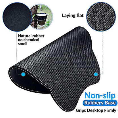 Gimars Upgrade Round Mouse Pad with Wrist Rest, Enlarge Smooth Superfine Fibre Memory Foam Ergonomic Comfortable Gaming Mousepad with Nonslip Base for Pain Relief, Laptop Computer Office, 10.8 x 9.7'' - color: Black-round