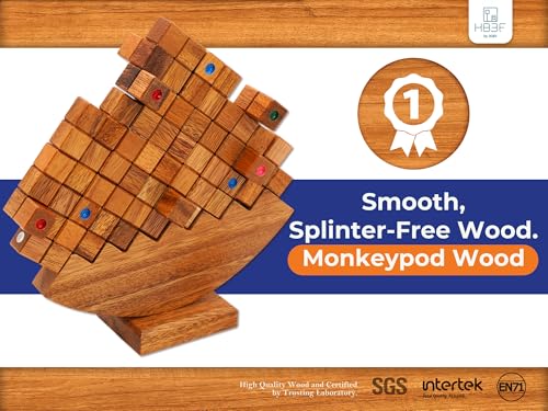 BSIRI Wooden Balance Stacking Tower - Classic Family Game Night for Adults & Seniors Stacker Blocks Table Fun Board Games for Party Balancing Drop Stack Building Block Toys for Gifts Set Towerstack - style: Stacking Balance Tower