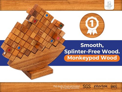 BSIRI Wooden Balance Stacking Tower - Classic Family Game Night for Adults & Seniors Stacker Blocks Table Fun Board Games for Party Balancing Drop Stack Building Block Toys for Gifts Set Towerstack - style: Stacking Balance Tower