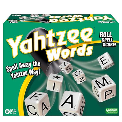 Winning Moves Yahtzee Words, Family Word Game Version of Yahtzee | with Dice Cup, 2 or More Players, Ages 8+