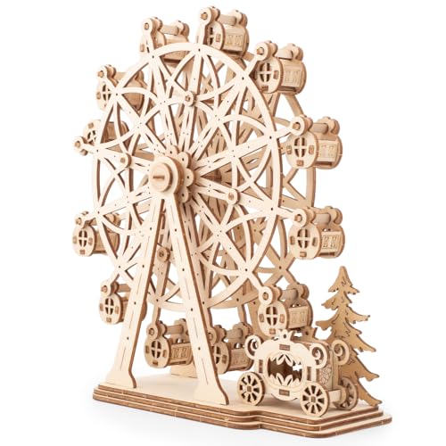 Ferris Wheel 3D Wooden Puzzle DIY Building Model Kit | For Adults, Xmas Gift - style: Ferris Wheel