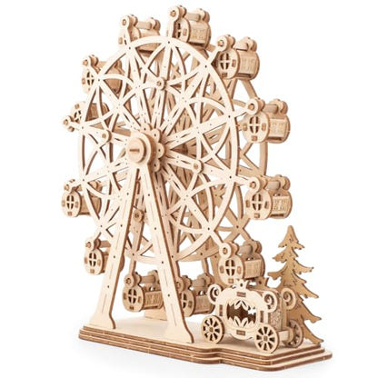 Ferris Wheel 3D Wooden Puzzle DIY Building Model Kit | For Adults, Xmas Gift - style: Ferris Wheel
