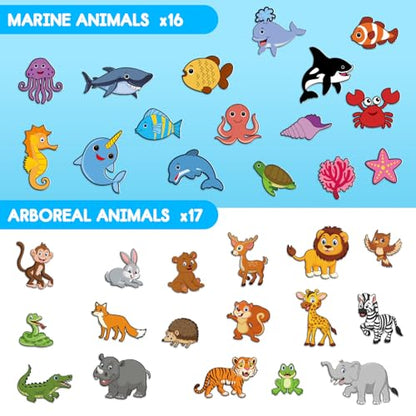 Animal Felt Flannel Board, Felt Story learning Board for Toddlers, Classroom,Preschool,Kiddie Corner, Interactive Learning Activities, Educational Flannel Toy for Toddlers 3+, Gifts for Kids