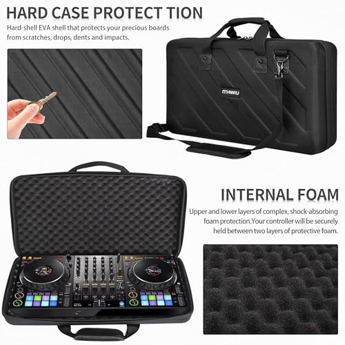 Lightweight Molded Hard Shell EVA Storage Carrying Case, Fits Pioneer DDJ 1000, 1000SRT Controllers Carrying Case