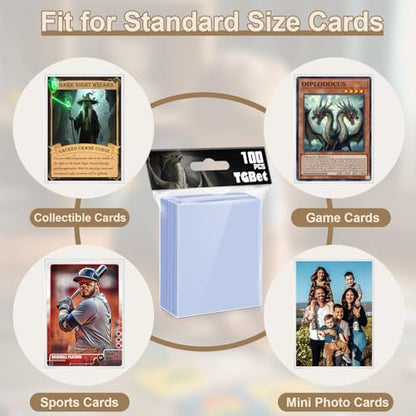 10000 Count MTG Card Sleeves Top Loaders for Trading Cards, Clear Baseball Card Sleeve, Soft Penny Card Sleeves Protectors Fits MTG Cards, Sports Cards, Game Cards - color: 10000p