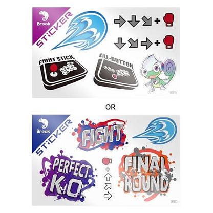 Brook P5 Plus Fighting Board with Sticker – Pre-Installed Header Version, Ultra-Low Latency PCB for PS5 Fighting Games, PS4, PS3, Switch & PC (X-Input), SOCD Cleaner, Turbo, Auto-Detect Console
