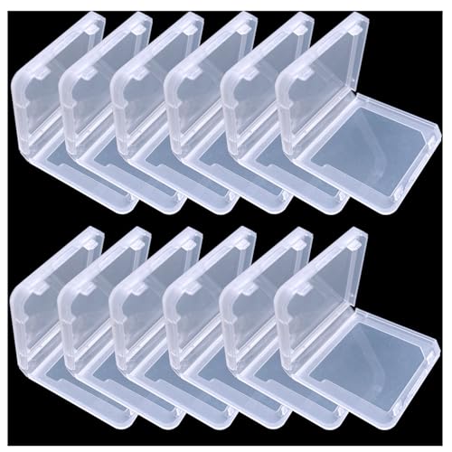 12Pcs Game Case Clear Game Card Box Anti Dust Cover Transparent Storage Box Case for DS 3DS DSI Protective Single Cartridge Holder