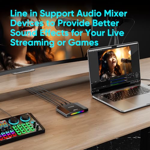 4K 60fps HDMI Video Game Capture and Passthrough | Support HDR & VRR,1080P 120fps Capture for games console Live Streaming and Video Recording in 4K