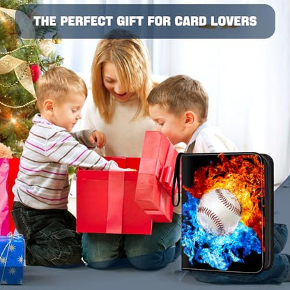 Baseball Card Binder with Sleeves,9-Pocket Trading Card Holder Card Collectors Album Hold Up to 900 Cards,Card Folder For Baseball Football Basketball Sport Trading Cards,TCG,MTG,PTG Games - color: Baseball-900