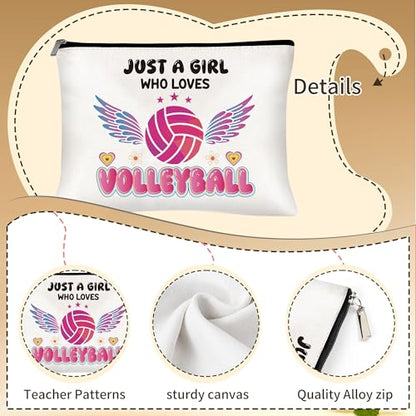 Volleyball Gifts for Teen Girls & Women, Pink Volleyball Accessories Includes 16oz Glass Cups, Makeup Bag, Socks, Keychain, and Bracelets, Senior Night Gifts for Team Players Sports Lovers