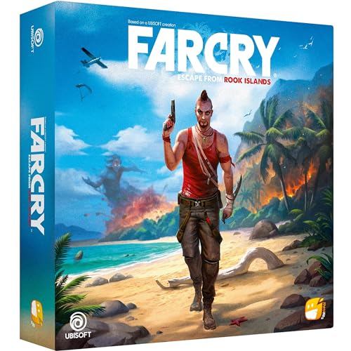 Funforge Far Cry Cooperative Combat Strategy Board Game - Escape from Rook Islands with Solo & Multiplayer Scenarios, Ages 14+, 1-4 Players - style: Combat