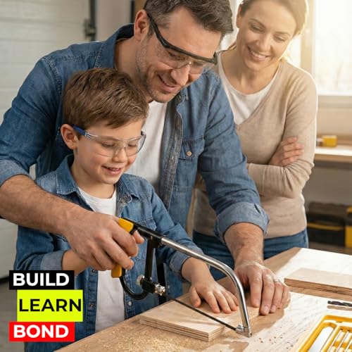 Power Path 7-Piece Multipurpose Mini Set – Precision Hand Saw Kit with Blades for Wood, Metal, and Plastic Cutting – Compact Hobby & DIY Coping Saw Tool Set