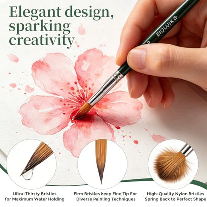 Detail Paint Brushes 14 Pcs Miniature Exact Size for Every Detail | Full Miniature Paint Brushes, Precision Detail Paint Brushes, Small Paint Brush Fine Detailing Art Acrylic Oil Models