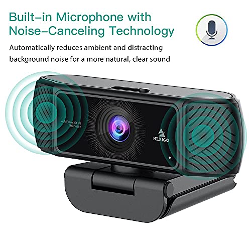 NexiGo N680 1080P Business Webcam with Microphone, Software and Privacy Cover, AutoFocus, Streaming USB Web Camera, for Online Class, Zoom Meeting Skype Facetime Teams, PC Mac Laptop Desktop - style: Webcam 1080p