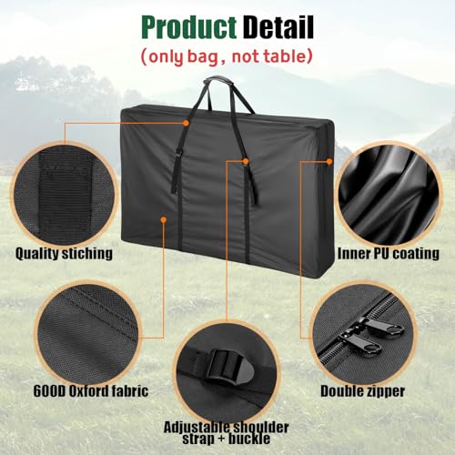 Folding Fish Cleaning Table Bag, Carry Bags for Outdoor Sink Table | Storage Bag for Camping/Party/Fish Cleaning Station, Waterproof Dustproof Protective Cover - 46x24x3.5 in - size: 46" x 24" x 3.5"