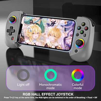 arVin Gamepad Controller for iPad/iPad Mini/iPad Air/Samsung Galaxy Tab/Huawei MatePad/Yoga Tab/iPhone 15/14/Android Phone/PC/Switch/PS4 -Play Xbox Cloud Gaming/PS Remote Play/Steam Link/Call of Duty - color: Grey, size: D8