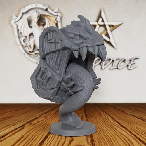 AUSPDICE 28MM Unpainted Mimic DND Miniature, Fantasy Tabletop Gaming Figurine, Compatible with Dungeons and Dragons, TTRPG Games, RPG Accessory for Dungeon Trap Scenarios & DMS-AS377