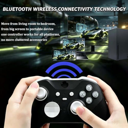 DIY Customized Model 1797 Elite Series 2 Controller-Magic Sound Snow | Compatible with Xbox Elite Series 2,With 3.5mm Audio Jack,Compatible for Xbox One,Xbox Series X/S,With Accessory Bag - color: Magic Sound Snow