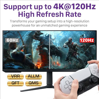 Fosmon 3-Port HDMI 8K Switch with Remote, Support 8K@60Hz 4K@120Hz HDR10+ HDCP 2.3 High Speed 48Gbps 3 in 1 Out Auto-Switching 3x1 HDMI 2.1 Switcher Splitter Hub Compatible with PS5, Xbox X, Apple TV - style: 8K HDMI Switch 3 In 1 Out