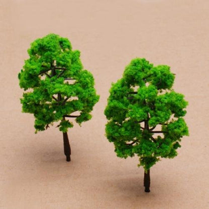 Mixed Model Trees, 29pcs, 1.5-6 inch(4-16 cm), Ho Scale Bushes, Diorama Supplies, Plastic Trees for Projects, Model Train Scenery with No Bases - style: 29pcs green trees