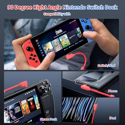 Boreguse Switch Dock with Organizer Design for Nintendo Switch Dock Switch TV Dock, Switch Charging Dock with 4K HDMI Output/USB 3.0/ PD 100W Charging Port for MacBook Pro/Air, Not for Switch 2