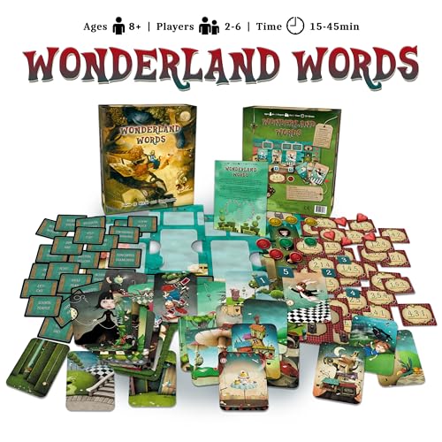 Alice in Wonderland Words | Game of Words and Imagination for the Whole Family | Engaging, Cooperative, and Creative | Ages 8+ | 2-6 Players | 15-45min Playtime