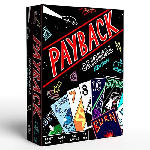 PAYBACK Original Edition – Fun Family Card Games with Betrayal, Strategy & Chaos for Teens & Adults, Fast-paced Party & Travel Game Night Favorite, Ideal for Teens, Friends & Families