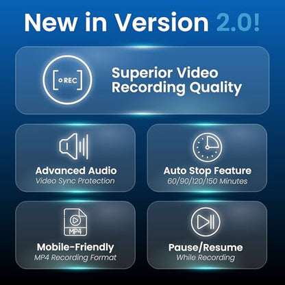 ClearClick Video to Digital Converter 2.0 (Second Generation) - Record Video from VCR's, VHS Tapes, AV, RCA, Hi8, Camcorder, DVD, Gaming Systems [Requires Working VCR/Camcorder & Tapes]