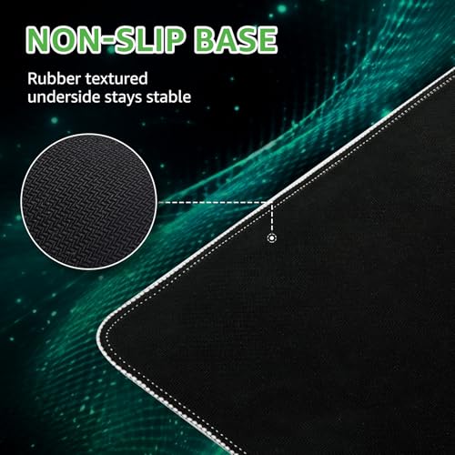 iCasso Excel Cheat Sheet Desk Pad, Excel Mouse Pad Shortcuts | Large Desk Mat,Extended XXL Non-Slip Exel Mousepad with Stitched Edges for Computer Keyboard - color: B-black Excel Shortcuts