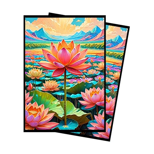 Lotus - MTG Card Sleeves, 104ct, Standard Size, Textured | Perfect for Double Sleeving, Smudge Resistant Matte Back, Standard 66x92mm - Compatible with Magic The Gathering & TCG Cards - color: Amt Lotus, size: Textured