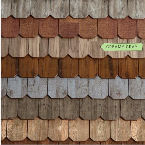 Miniature Roof Shingle Strips for 1:12 Scale Dollhouse Roofing | Set of 25 strips, REDUCIO! - color: Creamy Gray