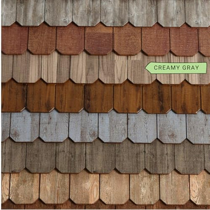 Miniature Roof Shingle Strips for 1:12 Scale Dollhouse Roofing | Set of 25 strips, REDUCIO! - color: Creamy Gray