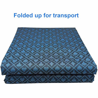 Speed Cloth Poker Table Fabric - 108X60 Inch Section of Suited Casino Card Game Table Felt Top Cover－Blue - color: Two-tone Blue