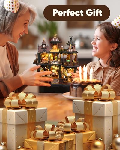 DIY Miniature House Kit, DIY Dollhouse Kit for Adults to Build, Mini House Kit with LED, Mayberry Street Miniatures, Ideal Gifts for Birthday, Halloween Christmas Valentine(Magic Eltz Castle) - color: Magic Eltz Castle